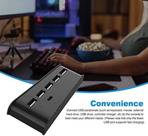 5-Портов за Високоскоростен Адаптер-Сплитер Игрова конзола USB Хъб, богат на функции за игралната конзола PS5 Поставка