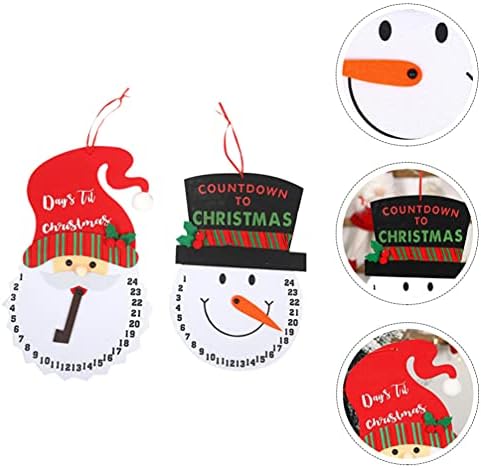 HEMOTON Дядо Коледа, Коледен Календар с Снеговиком, Обратното Броене на Дните До Коледа, Подвесная Знак На Закрито/Открито,