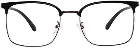 Очила за четене MEDOLONG TR90 с анти-синя светлина в рамка с антибликовыми лещи-LH6632(C1, анти-синя, 100)