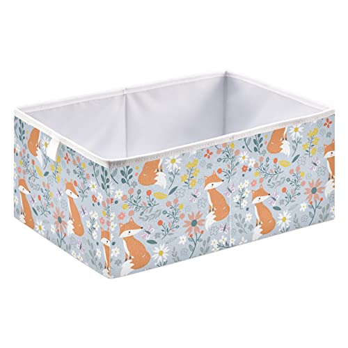 Кутия за съхранение на Fox Flower Garden Cube, Сгъваеми кутии за съхранение, Водоустойчив кош за играчки, органайзер за кубчета,