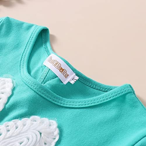 Ritatte/ Великденски Костюми За Малките Момичета, Хубава Тениска С Аппликацией под формата на Banta и Заек, Блузи с Къс