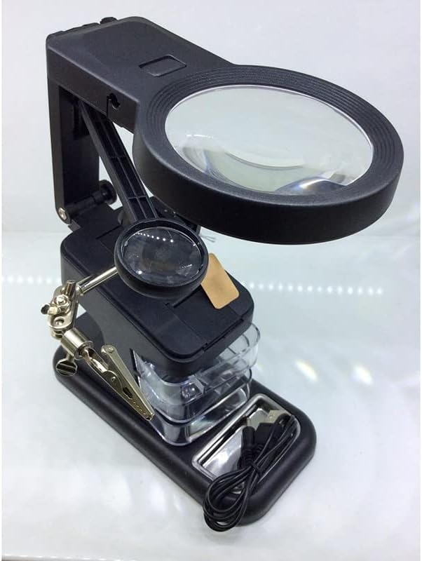 Използвайте адаптер за микроскоп 3X 25X 4.5 X Метални Аксесоари за вашия десктоп на светлинния микроскоп (Цвят: черен)