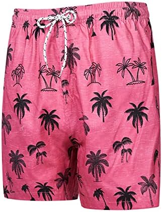 WENKOMG1 Мъжки къси Панталони, Тропически Плажни Шорти С Гавайским Принтом На съвсем малък, Еластична Талия,