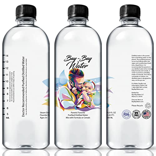 36 от Опаковки Дестилирана вода Bay Bay Water - Детска вода за смесване смеси - Без флуор, 16,9 течни унции