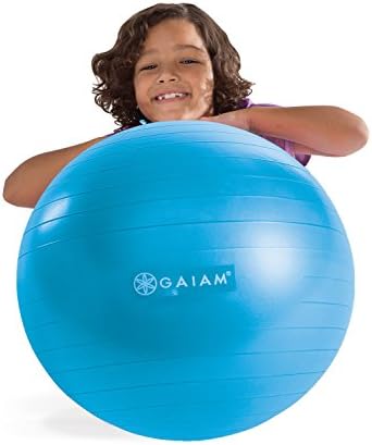 Gaiam Kids Balance Ball - Топка за йога, устойчиви на обучение, Гъвкаво Алтернативно седалка за активни деца у дома или класната