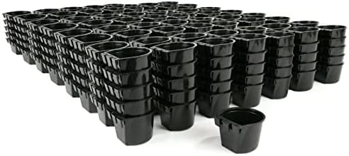 | (Опаковка от 300 броя), Черни купички за клетки от здрава пластмаса за селскостопански животни
