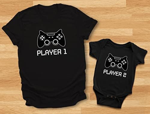 Тениски за баща и син Tstars Gamer, Подходящи дрехи играчи в Деня на бащите 1 и 2, Татко и аз