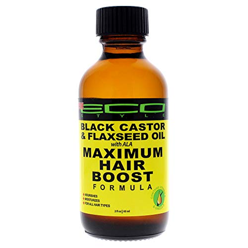 Масло за максимален растеж на косата Eco Style Black с рициново масло и ленено семе, 2 унция, 4410