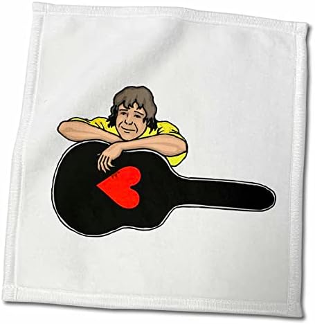 3дРоуз момче, базирани на калъф за китара във формата на сърце жълта риза - Кърпи (twl-175879-3)