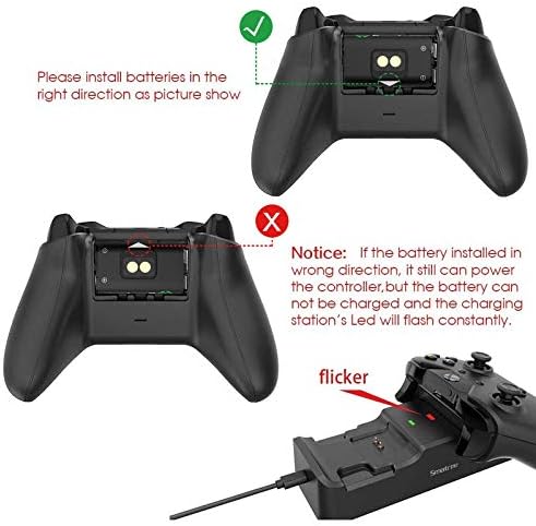 Зарядно устройство за контролер Smatree за Xbox One, 5 бр. Батерия с зарядно устройство устройство, Съвместим с Xbox