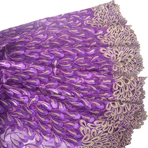Африкански дантелени тъкани Aisunne, 5 ярда, нигерийская френска лейси плат с модерен бродерия във формата на цвете за