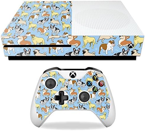 Корица MightySkins, съвместима с Microsoft Xbox One S - Puppy Party | Защитно, здрава и уникална Vinyl стикер | Лесно се нанася,