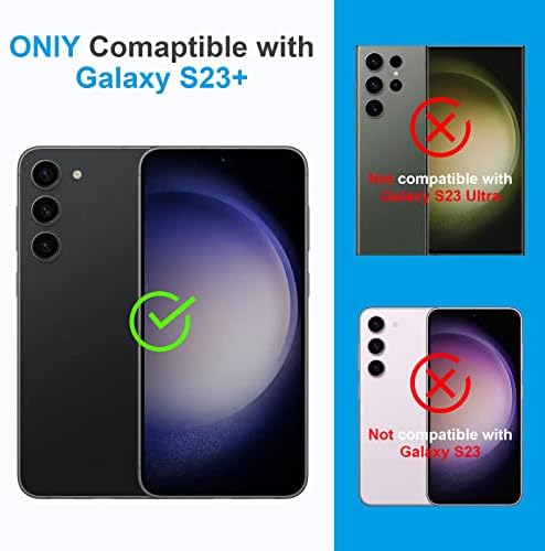 Защитно фолио Mowei [3 + 2], която е съвместима с Samsung Galaxy S23 Plus [поддържа Напълно отпечатък от пръст], 3-кратно