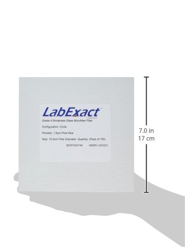 Стъклен филтър от микрофибър LabExact 1200201 классаА, боросиликатное стъкло, без халки, 1,6 микрона, 15,0 см (опаковка