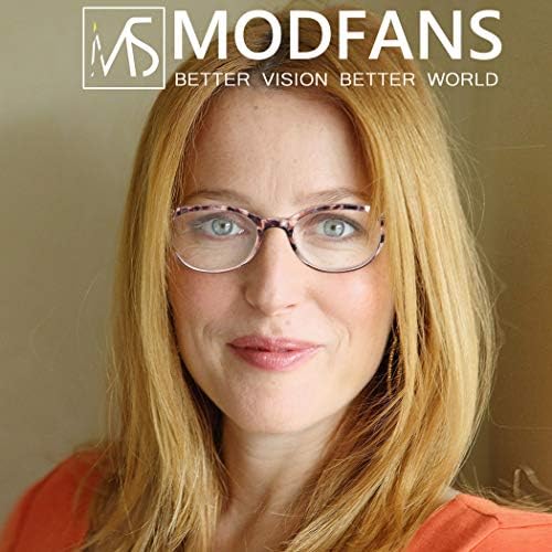 MODFANS Очила за Четене 2.25 жени 3 Опаковки с Пружинным тръба на шарнирна Връзка Модни Кръгли Стилни за Четене с Калъф