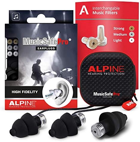 Висококачествени музикални тапи за уши Alpine MusicSafe Pro за намаляване на шума - 3 комплект сменяеми филтри премиум