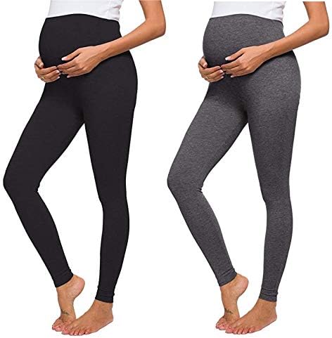 Zpervoba Бременна Жена Панталони За Йога Меки Еластични Спортни Панталони За контрол на корема