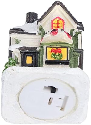 Селска Къща от смола Gayoh с led Подсветка, който Работи На Батерии, Коледни Украси за Дома или Градината