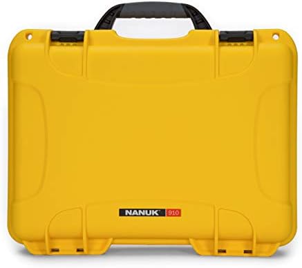 Водоустойчив Твърд калъф Nanuk 910 за ръчен багаж с Поролоновой вложка за DJI Mavic Mini 2 Fly More - Жълт
