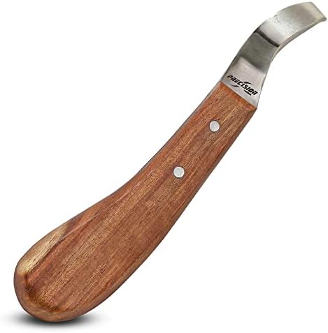 LeCzar супер остър нож за копита с петлевым острие за дясната ръка от японска неръждаема стомана, с гладка