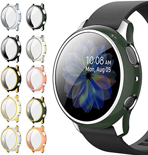 HIGHGO е Съвместим с Samsung Galaxy Watch Active 2 с предпазно фолио от закалено стъкло за Samsung Galaxy Watch 44 мм