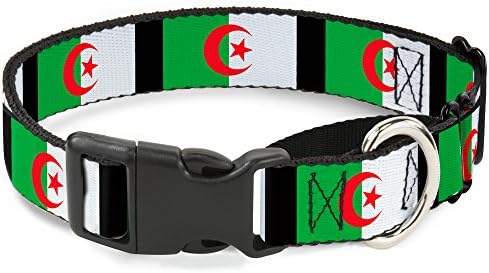Нашийник за кучета Martingale с Алжирскими знамена с цип, ширина 1.5 инча, подходящ за шията 13-18 инча-Малко