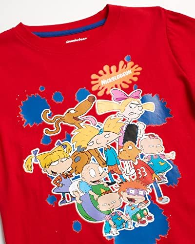 Тениска за малки момчета от Nickelodeon - 2 групи с участието на Патрул Лапи, Гъба Боб, Ругратса, Хей, Арнолд (Момче / Момче)