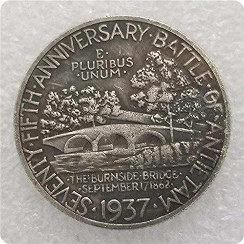 Старинни Занаяти Американски Полдоллара 1937-Възпоменателна Монета под Формата На Сребърен долар Колекция от монети 1588