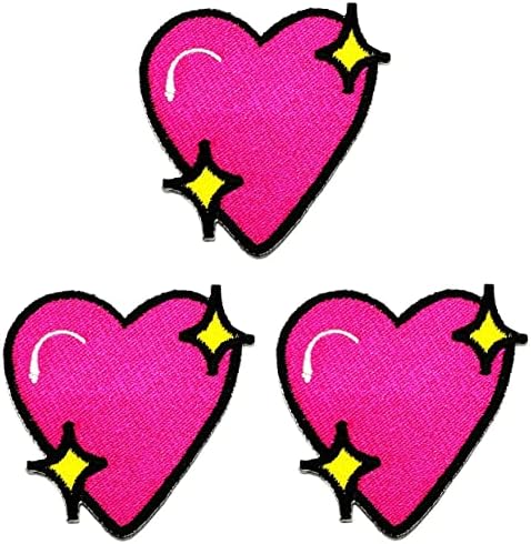 Салфетки плюс 3 бр. Розово нашивка с хубаво сърце, апликация с бродерия от картун Любов, ръчно изработени, дамски дрехи за