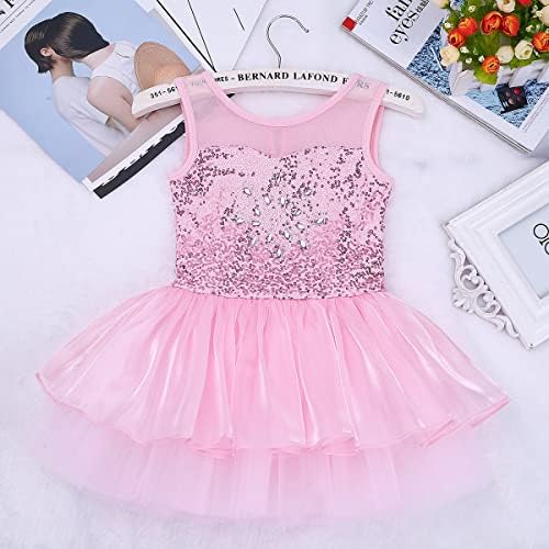FEER/Детско Балетное рокля-пакет за момичета, трика за балерина от тюл с пайети, Гимнастически Танцови костюми, рокли за танци