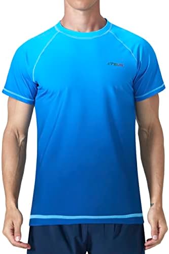 Мъжки Плувни Ризи С Къс Ръкав, бързо съхнещи UPF 50 +, Защита От Слънцето, Защита От Акне, Тениски За Плажната Риболов