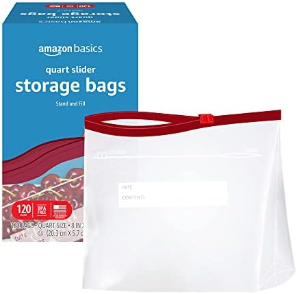 Пакети за съхранение на продукти на Basics Плъзгам се на 120 литра (по-рано Solimo)