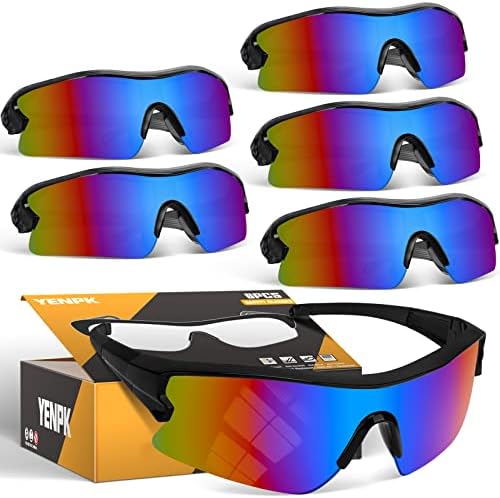 Защитни очила YENPK, Мъжки слънчеви Очила със защита от надраскване, съвместим с ANSI z87 +, UV-Защита, Предпазни Очила, Гумени
