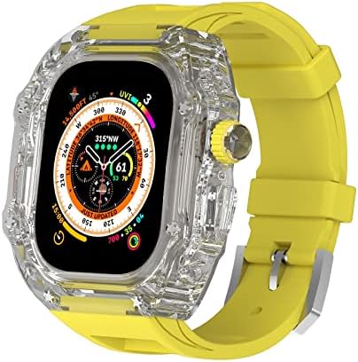 BNEGUV за Apple Watch Ultra 49 мм Калъф Band Series 8 7 6 5 4 SE Каишка-гривна Каишка за часовник министерството на отбраната