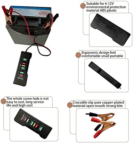 Тестер с акумулаторна батерия 12 v, тестер автомобилния генератор на променлив ток, с led екран, се използва за проверка