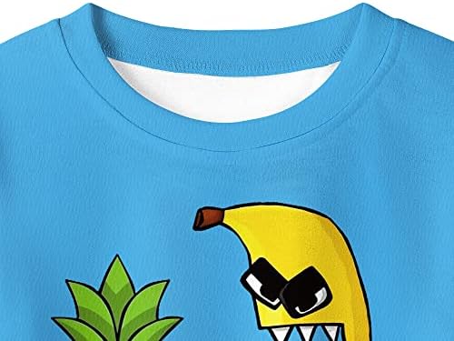 Тениска с Азбука за деца, тениски с Анимационни герои За Момичета и Момчета, Букви F, 3D Плодове и Храна, Графични Плюшени