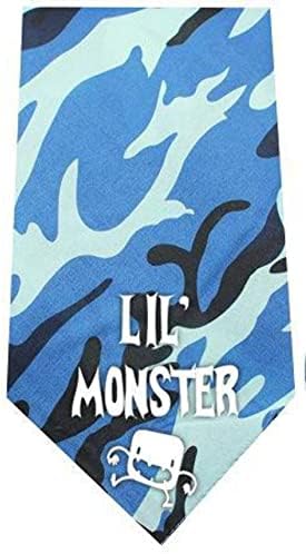 Шарена кърпа Mirage Pet Products Lil Monster с Трафаретным Принтом, Сив Камуфлаж