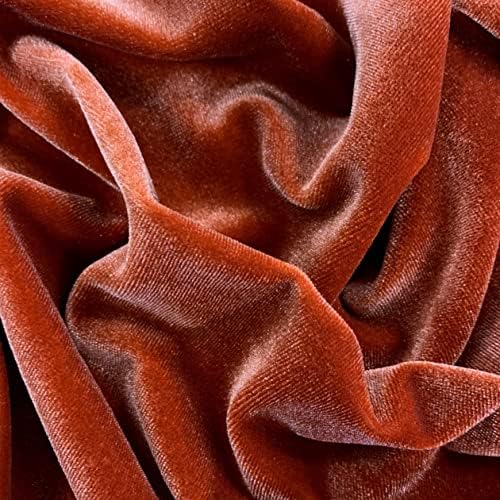 Нови тъкани Daily Princess Burnt Orange от Полиестер и еластична Ликра, Еластична Кадифе плат за Ленти, шапки, Дрехи, Костюми, Diy - 10001 NewFabricsDaily, Парцела (58x36)