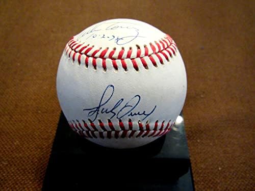 Майк Торрез, Бъки Дент, Проклятието Бамбино Фенуэя, Hr, Подписан от Auto Oal Baseball Jsa - Бейзболни Топки с Автографи
