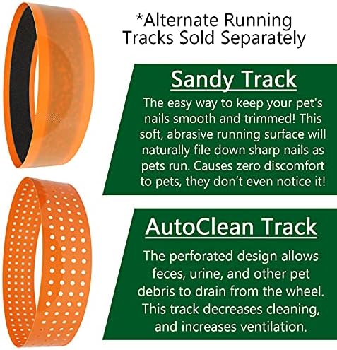 Пясъчната пътека - за Оранжево Тихи бегач на 12-Инчовата Пътека за почистване на ноктите с обикновена текстура за колела за упражнения с домашни любимци