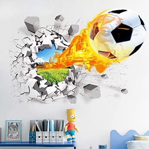 Eioflia 3D Футболна Стикер На Стената Креативна Стикер На Стената Всекидневна, Детска Стая, Подвижни Футболна