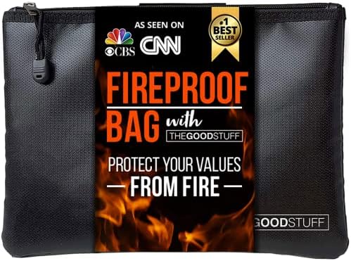 Водоустойчив и огнезащитни чанта (10 x 13 / 2000℉) за защита на важни документи, Пожароустойчиви пакети (висока якост),