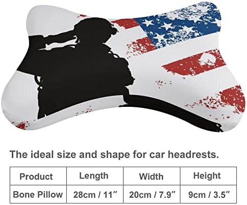 Салютующий Американски Войници Автомобилната въздушна Възглавница За Шията от 2 Възглавници под Формата На Костите Авто облегалката за глава Възглавница за Пътув