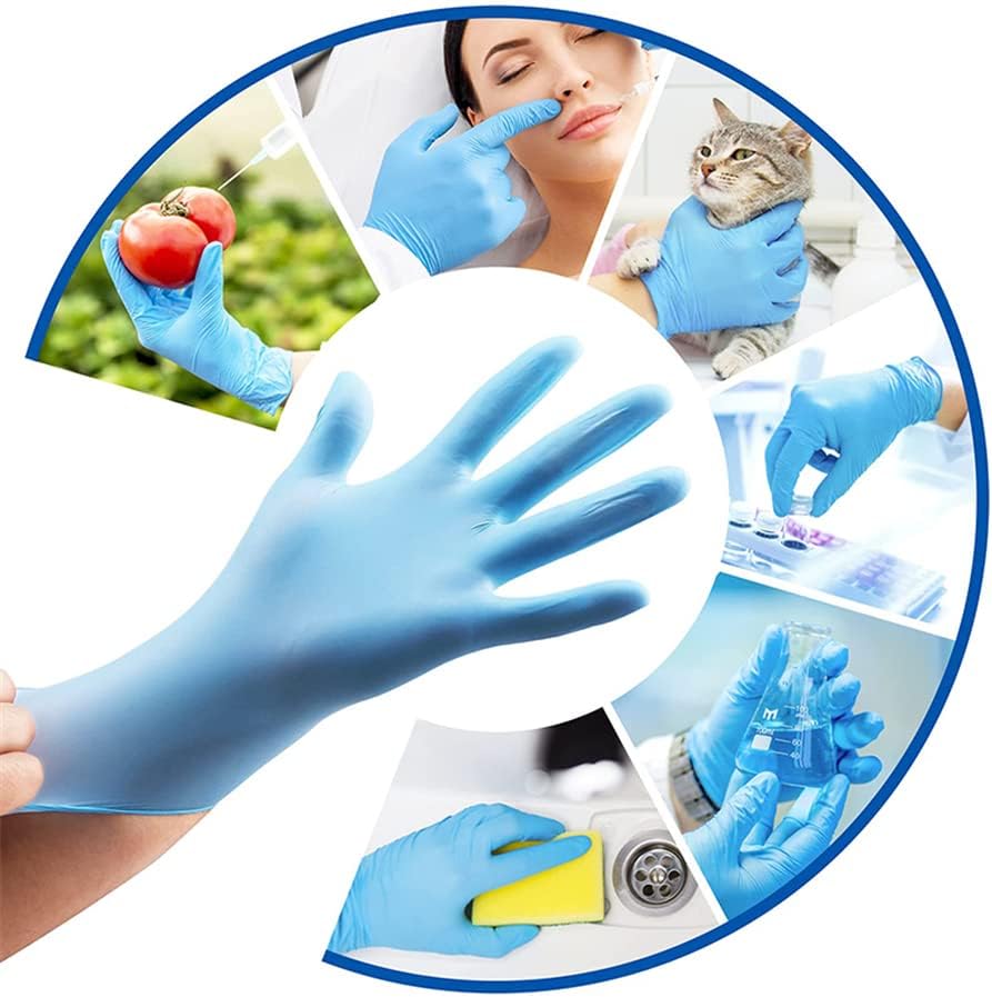 100 бр./кор. сини ръкавици за еднократна употреба за домакински прибиране на реколтата от PVC за кухня, градинарство,