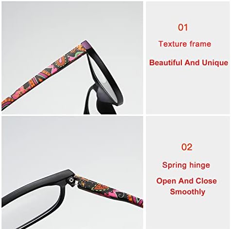 CVVTSPE 4 Опаковки Очила за четене, Нападение от Синя Светлина, Очила за четене, за жени и мъже, със защита от ултравиолетови