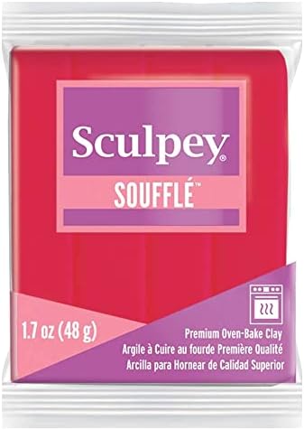 Полимерна глина Sculpey Soufflé ™ за печене във фурна, пурпурно-розови, нетоксичная, 1,7 грама, чудесно за направата на