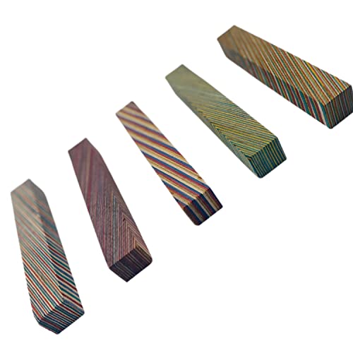 Детайли за дървени дръжки Дърворезба Блокове САМ Комплекти за Дървообработващи проекти 5 Опаковки (3/4 x 3/4 x 4 7/8)