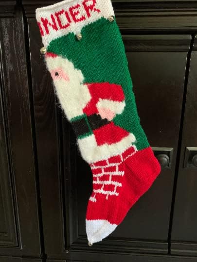 Персонални Коледни Чорапи ръчно плетени Ръчно изработени