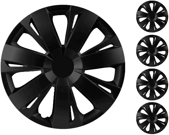 Copri Комплект от 4 Джанти Накладки 15-Инчов Черно на Капачката на Главината На бутоните е Подходящ за Volkswagen VW