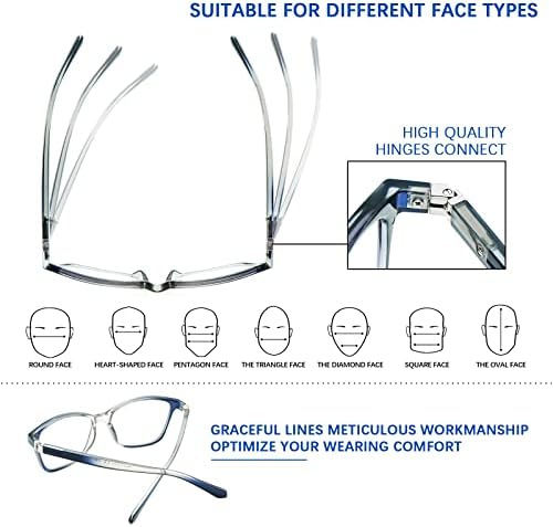 STASTEND, 3 опаковки прогресивно многофокусных Очила за четене, Мультифокальные Ридеры с блокиране на синя Светлина
